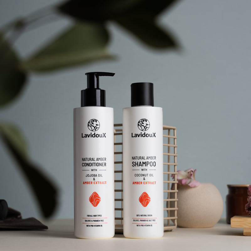 Natural Amber Shampoo & Conditioner Set